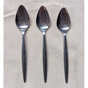 Vintage COVENTRY Stainless Flatware BOUQUET Japan Set of 3 Teaspoons